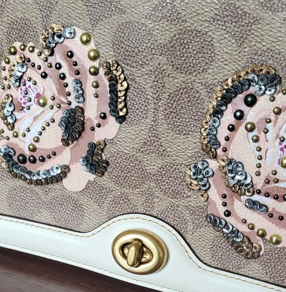 Coach Riley 1941 Embellished Rose Signature Bag - Picture 3 of 14